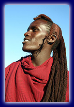 visionary masai leader in native garb